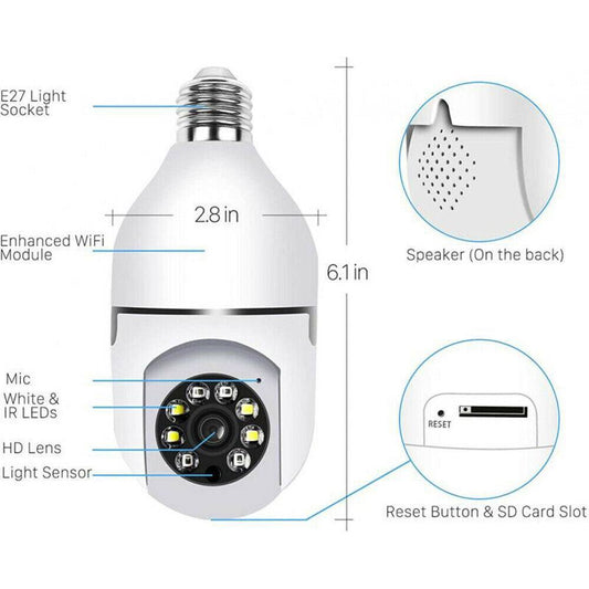 BulbGuard V380 — Smart 1080P E27 LED Camera